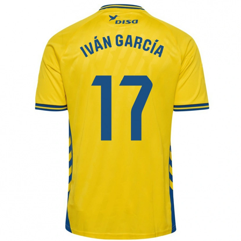 Danxen Homem Camisola Iván García #17 Amarelo Azul Principal 2025/26 Camisa