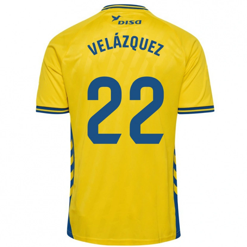 Danxen Homem Camisola Brian Velázquez #22 Amarelo Azul Principal 2025/26 Camisa