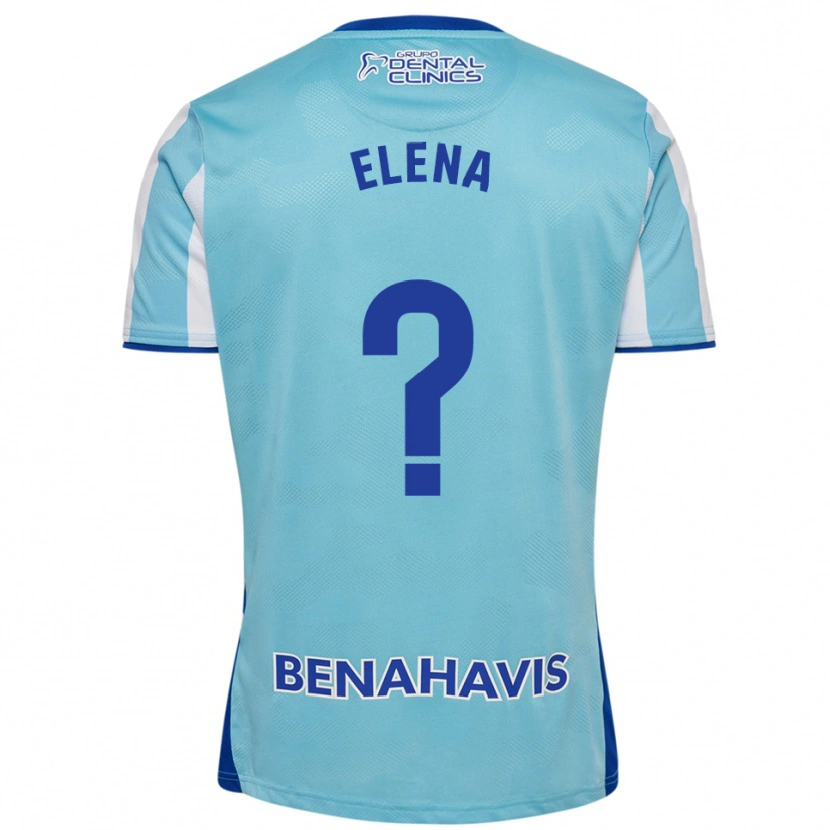 Danxen Homem Camisola Elena Martínez Pérez #0 Azul Celeste Branco Principal 2025/26 Camisa