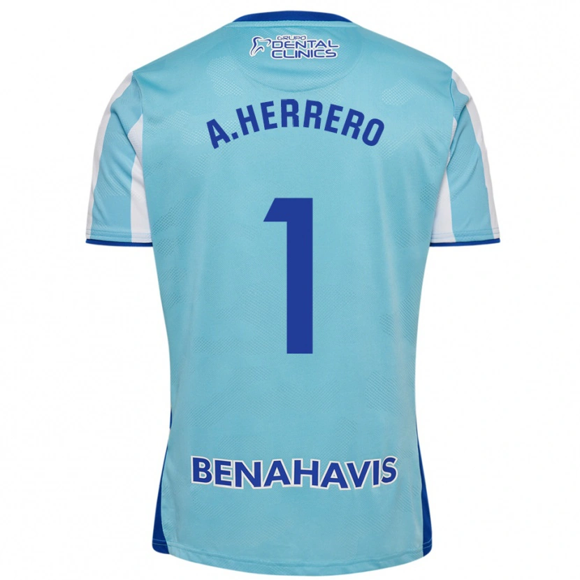 Danxen Homem Camisola Alfonso Herrero #1 Azul Celeste Branco Principal 2025/26 Camisa
