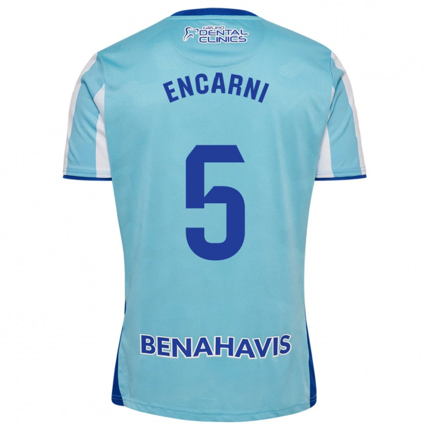 Danxen Homem Camisola Encarni Carneros #5 Azul Celeste Branco Principal 2025/26 Camisa