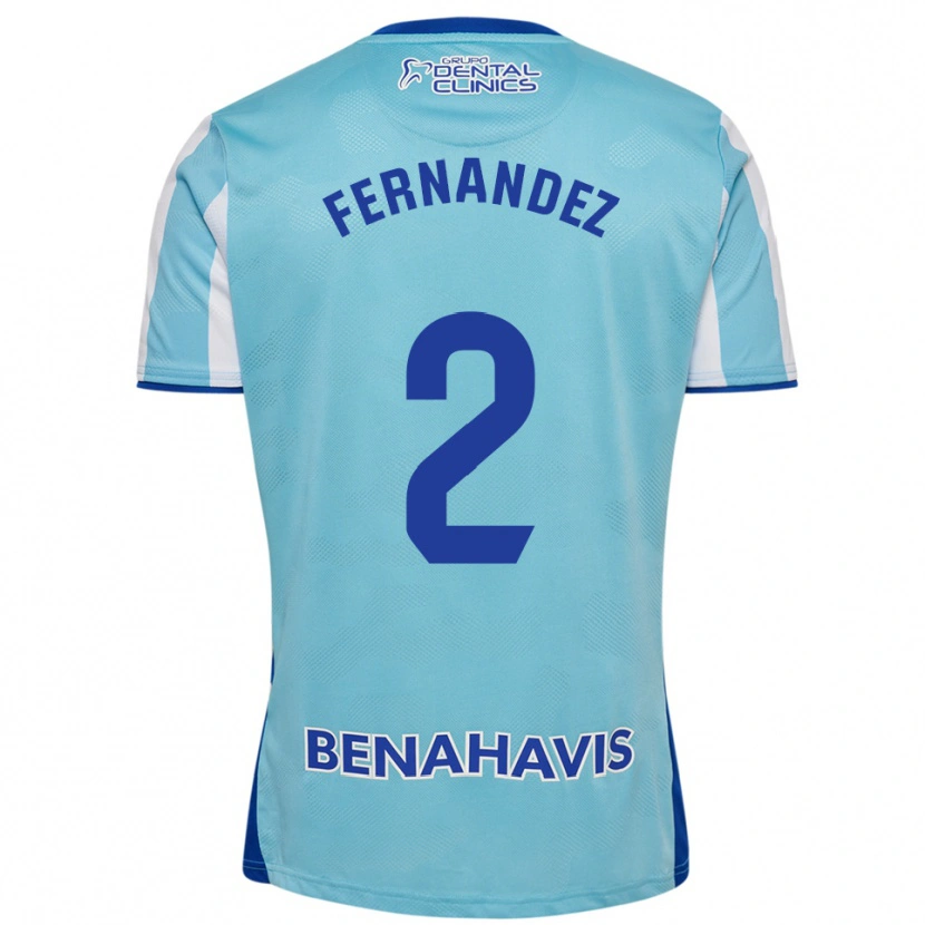 Danxen Homem Camisola Aron Neqach Fernández #2 Azul Celeste Branco Principal 2025/26 Camisa