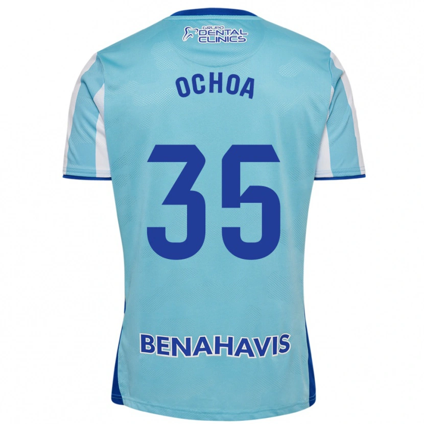 Danxen Homem Camisola Aarón Ochoa #35 Azul Celeste Branco Principal 2025/26 Camisa