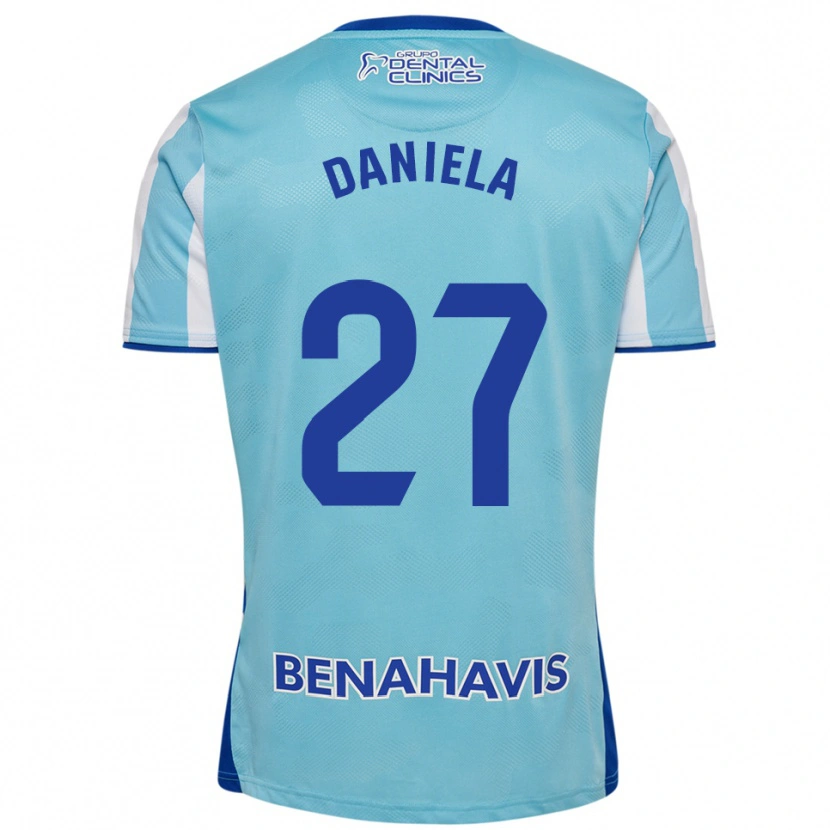 Danxen Homem Camisola Daniela Sáenz Parra #27 Azul Celeste Branco Principal 2025/26 Camisa