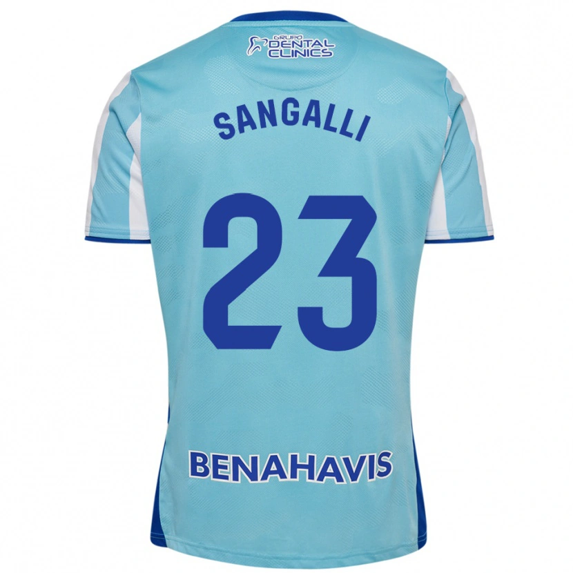 Danxen Homem Camisola Luca Sangalli #23 Azul Celeste Branco Principal 2025/26 Camisa