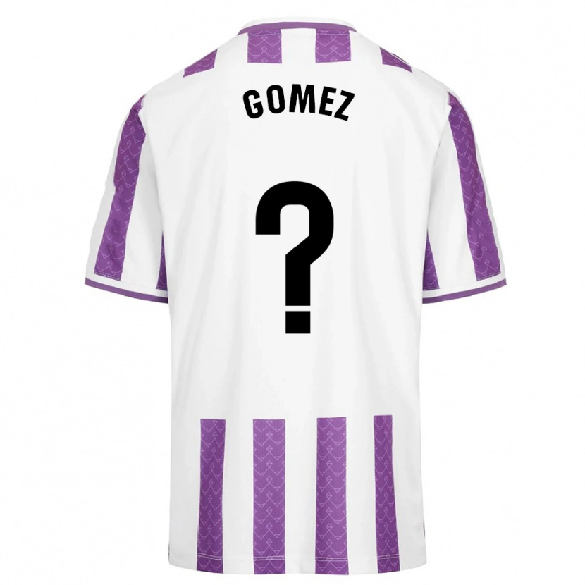 Danxen Homem Camisola Adrián Gómez #0 Roxo Branco Principal 2025/26 Camisa