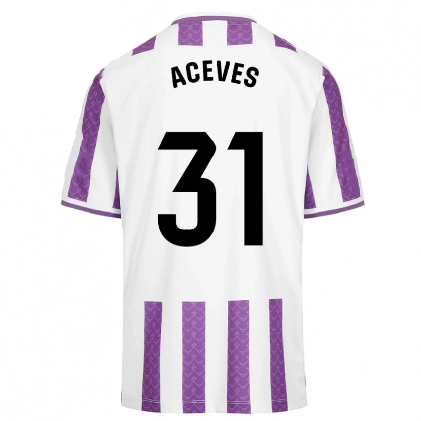 Danxen Homem Camisola Álvaro Aceves #31 Roxo Branco Principal 2025/26 Camisa