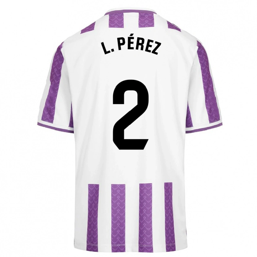 Danxen Homem Camisola Luis Pérez #2 Roxo Branco Principal 2025/26 Camisa