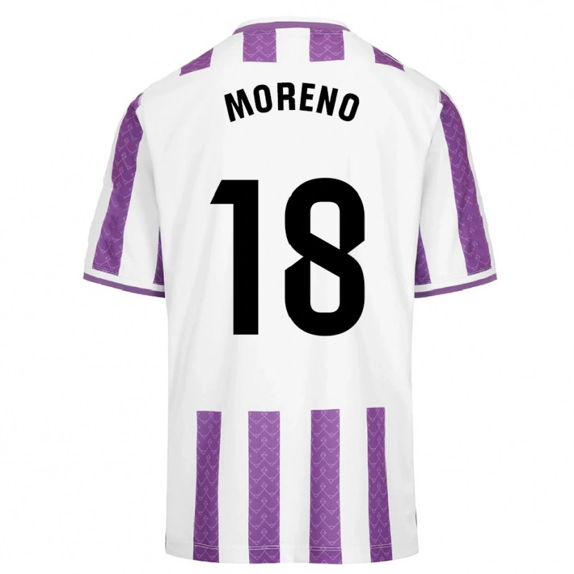 Danxen Homem Camisola Xavi Moreno #18 Roxo Branco Principal 2025/26 Camisa
