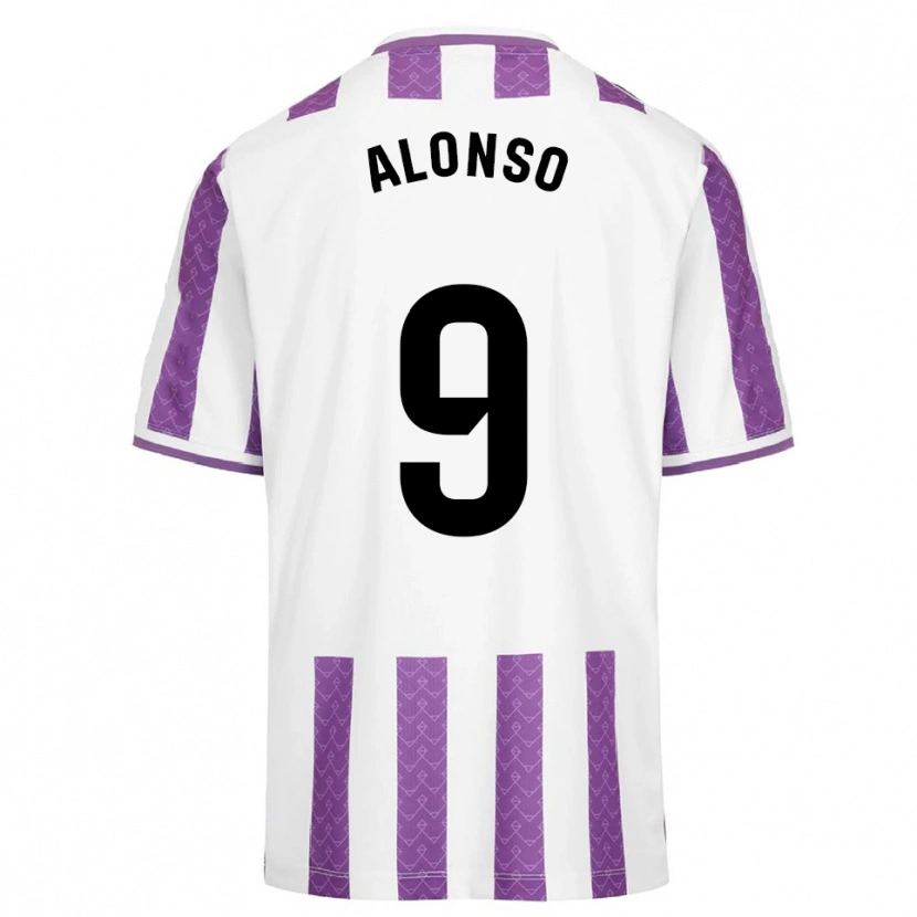 Danxen Homem Camisola María Alonso Hidalgo #9 Roxo Branco Principal 2025/26 Camisa