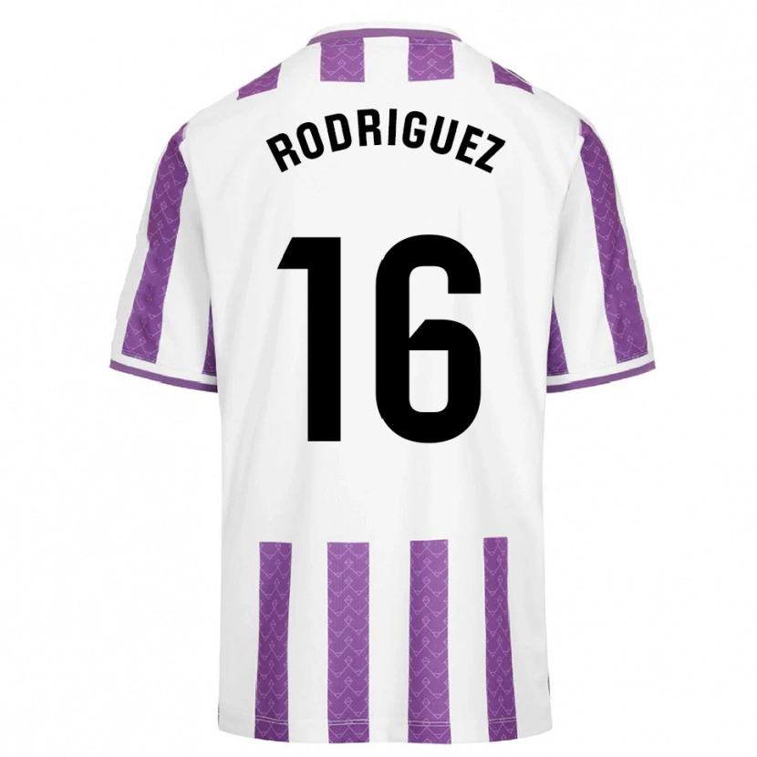 Danxen Homem Camisola Gabriel Rodríguez #16 Roxo Branco Principal 2025/26 Camisa