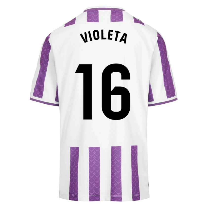 Danxen Homem Camisola Violeta Antón Guerrero #16 Roxo Branco Principal 2025/26 Camisa