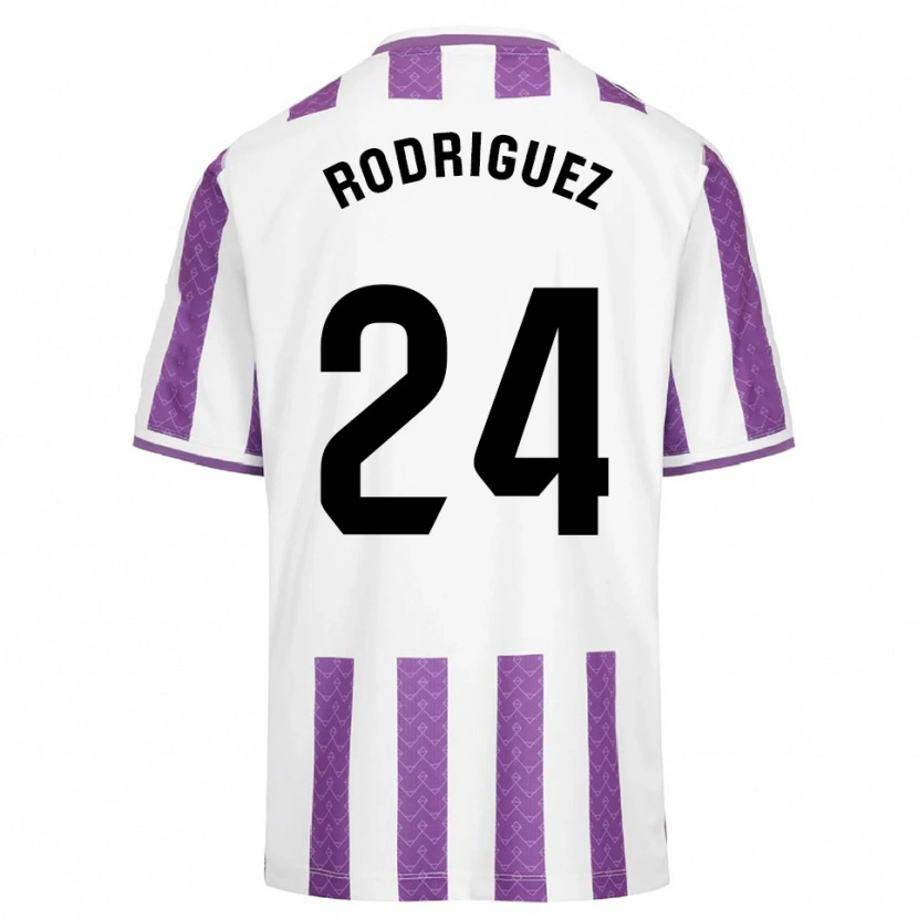 Danxen Homem Camisola Yago Rodríguez #24 Roxo Branco Principal 2025/26 Camisa