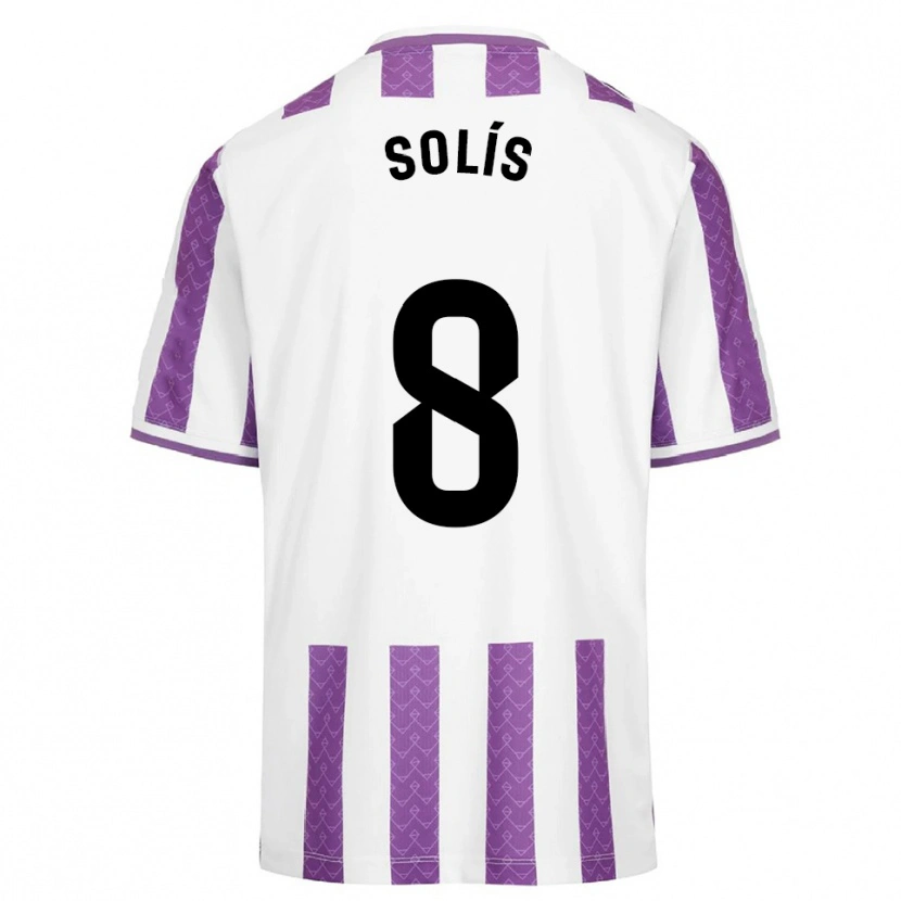 Danxen Homem Camisola Celia Solís Gómez #8 Roxo Branco Principal 2025/26 Camisa