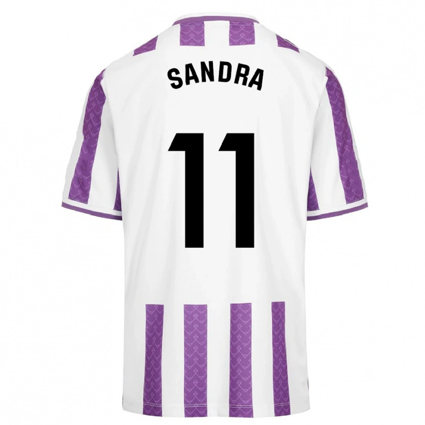 Danxen Homem Camisola Sandra Luengo González #11 Roxo Branco Principal 2025/26 Camisa