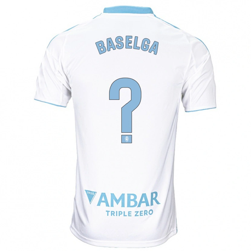 Danxen Homem Camisola Marcos Baselga #0 Branco Azul Celeste Principal 2025/26 Camisa