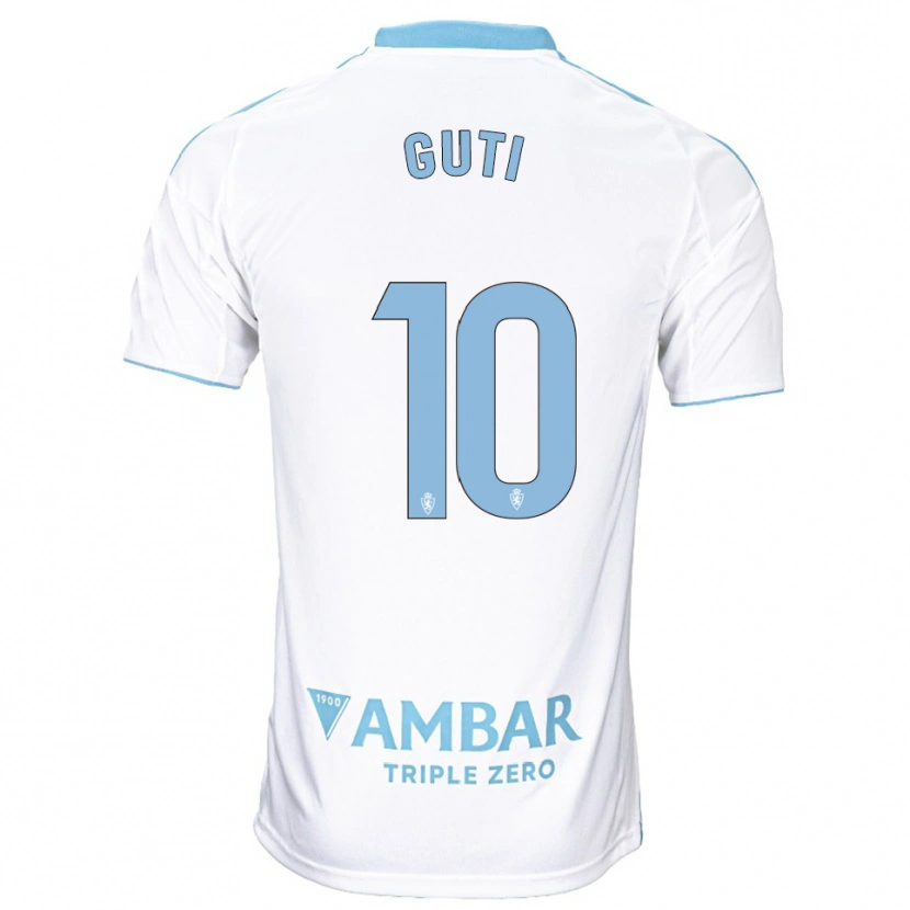 Danxen Homem Camisola Raúl Guti #10 Branco Azul Celeste Principal 2025/26 Camisa