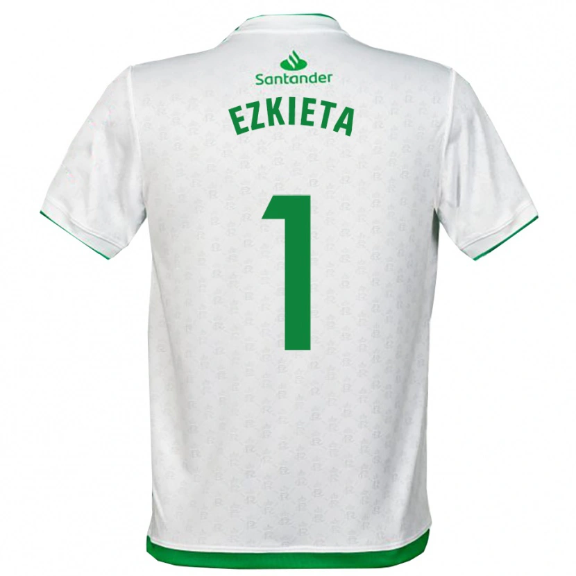 Danxen Homem Camisola Jokin Ezkieta #1 Verde Branco Principal 2025/26 Camisa
