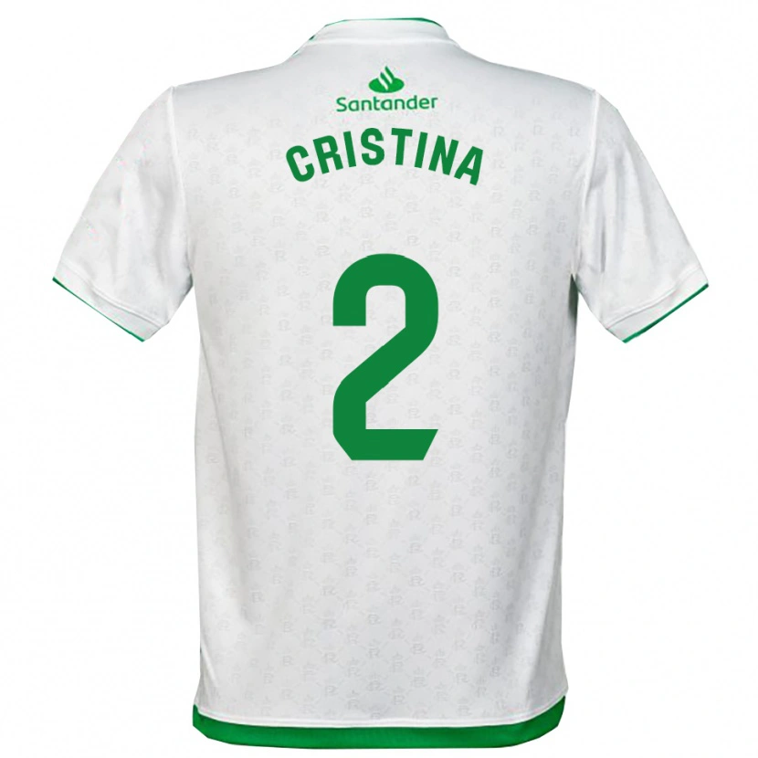 Danxen Homem Camisola Cristina Muñoz García #2 Verde Branco Principal 2025/26 Camisa