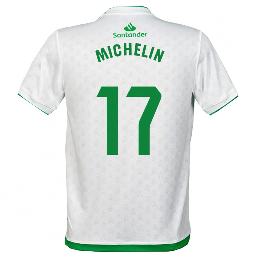 Danxen Homem Camisola Clément Michelin #17 Verde Branco Principal 2025/26 Camisa