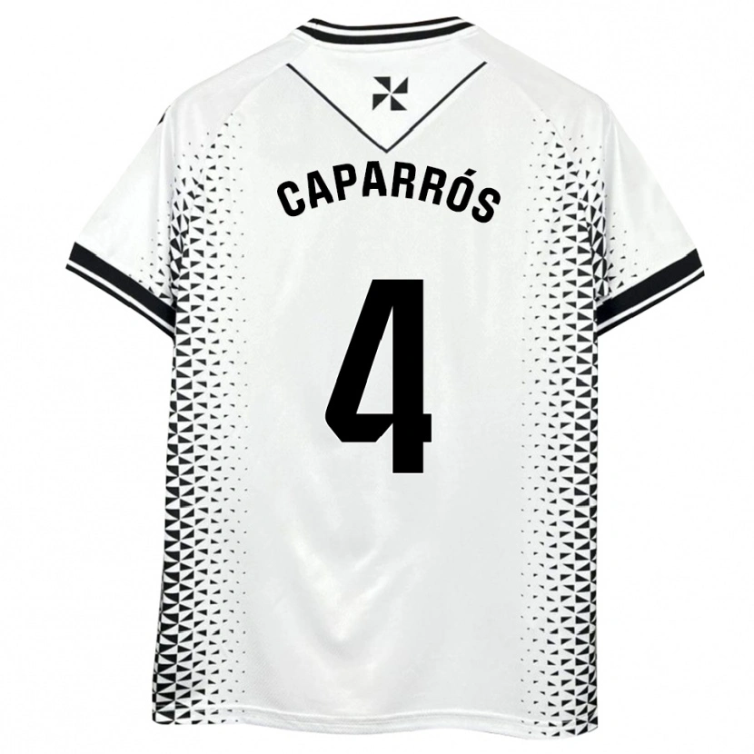 Danxen Homem Camisola Albert Caparrós #4 Branco Preto Principal 2025/26 Camisa