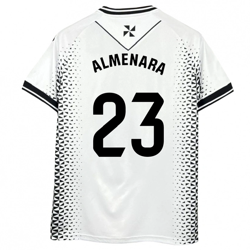 Danxen Homem Camisola Gonzalo Almenara #23 Branco Preto Principal 2025/26 Camisa