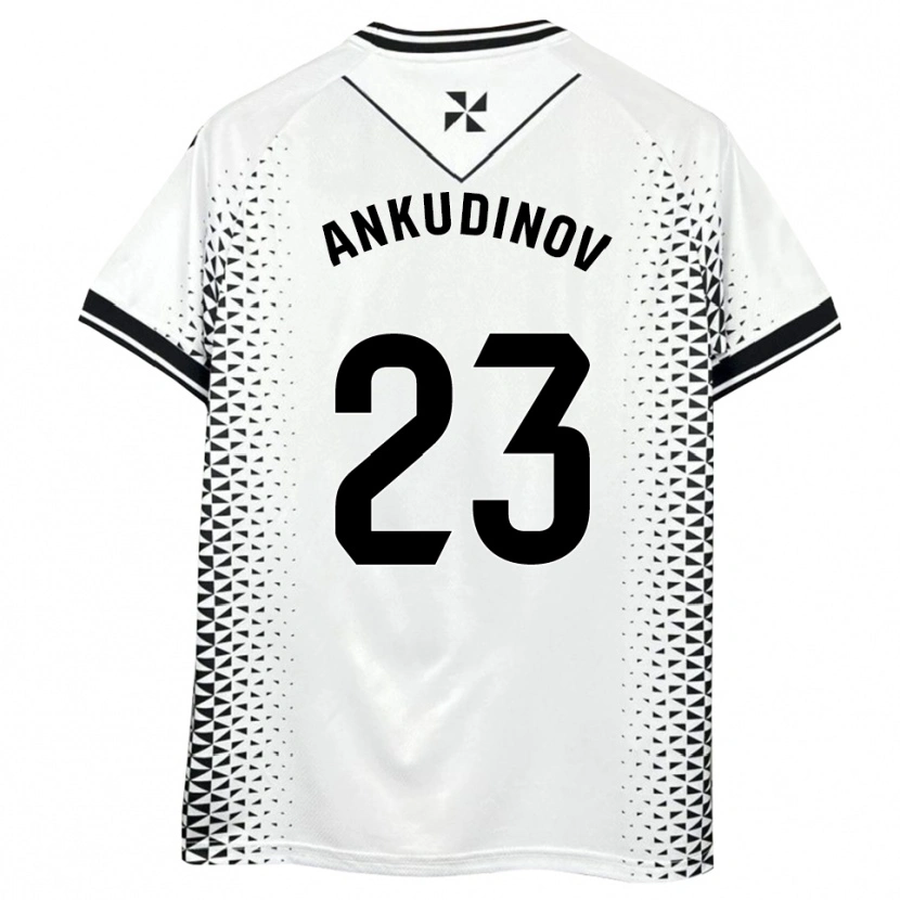 Danxen Homem Camisola Danil Ankudinov #23 Branco Preto Principal 2025/26 Camisa