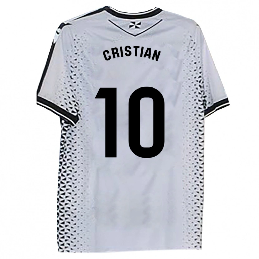 Danxen Homem Camisola Cristian Rodríguez #10 Branco Preto Principal 2025/26 Camisa
