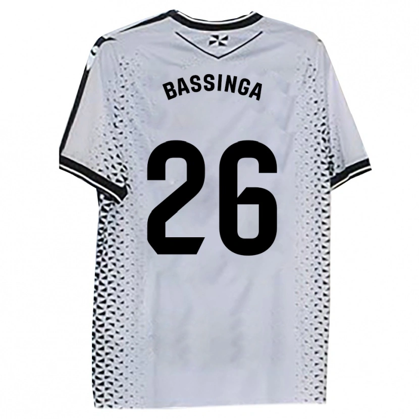 Danxen Homem Camisola Aboubacar Bassinga #26 Branco Preto Principal 2025/26 Camisa