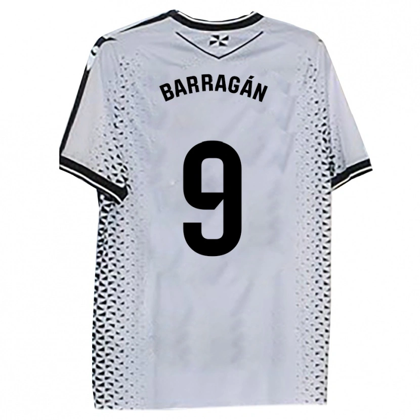 Danxen Homem Camisola Juan Barragán #9 Branco Preto Principal 2025/26 Camisa