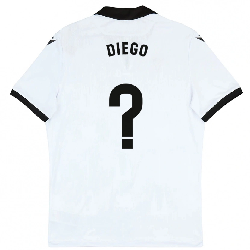 Danxen Homem Camisola Diego Sánchez #0 Branco Preto Principal 2025/26 Camisa