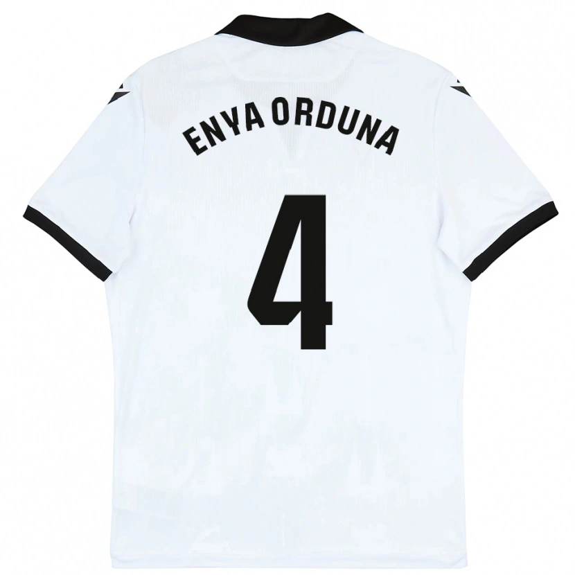 Danxen Homem Camisola Enya Orduna #4 Branco Preto Principal 2025/26 Camisa