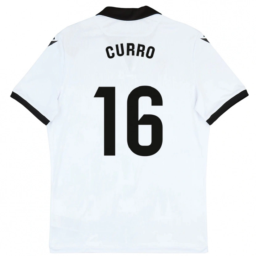 Danxen Homem Camisola Curro Sánchez #16 Branco Preto Principal 2025/26 Camisa