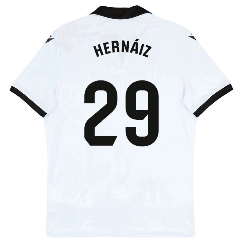 Danxen Homem Camisola David Hernáiz #29 Branco Preto Principal 2025/26 Camisa