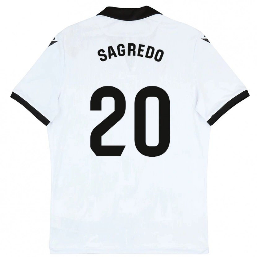 Danxen Homem Camisola Pablo Sagredo #20 Branco Preto Principal 2025/26 Camisa