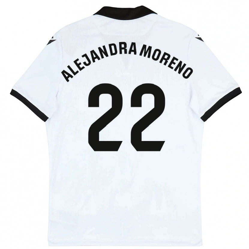 Danxen Homem Camisola Alejandra Moreno #22 Branco Preto Principal 2025/26 Camisa