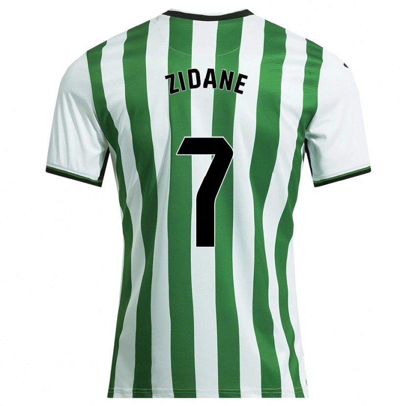 Danxen Homem Camisola Théo Zidane #7 Branco Verde Principal 2025/26 Camisa