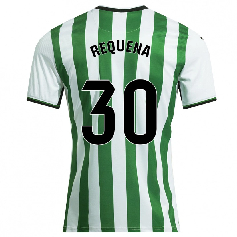 Danxen Homem Camisola Dani Requena #30 Branco Verde Principal 2025/26 Camisa