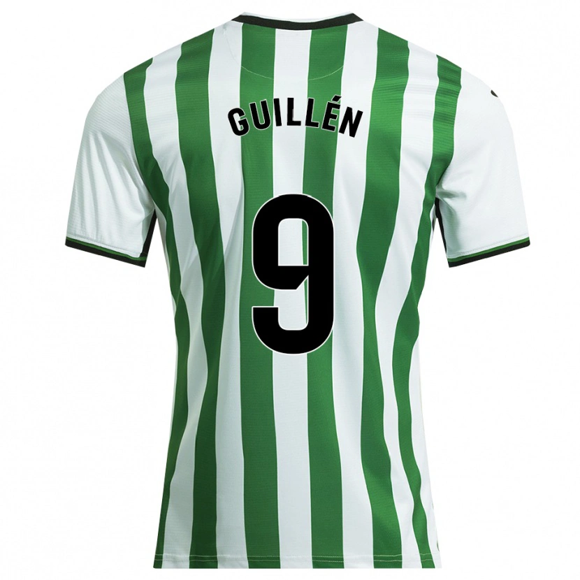 Danxen Homem Camisola Lorena Guillén Vallejo #9 Branco Verde Principal 2025/26 Camisa