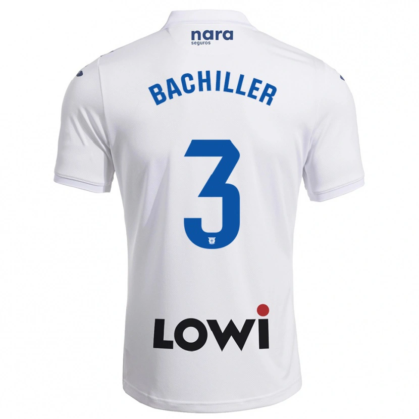 Danxen Homem Camisola Iker Bachiller #3 Branco Marinho Principal 2025/26 Camisa