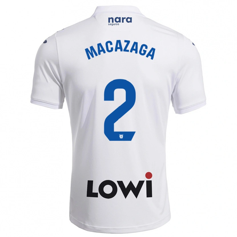 Danxen Homem Camisola Lucas Macazaga #2 Branco Marinho Principal 2025/26 Camisa