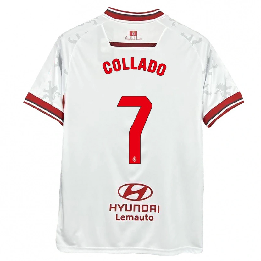 Danxen Homem Camisola Diego Collado #7 Branco Vermelho Principal 2025/26 Camisa