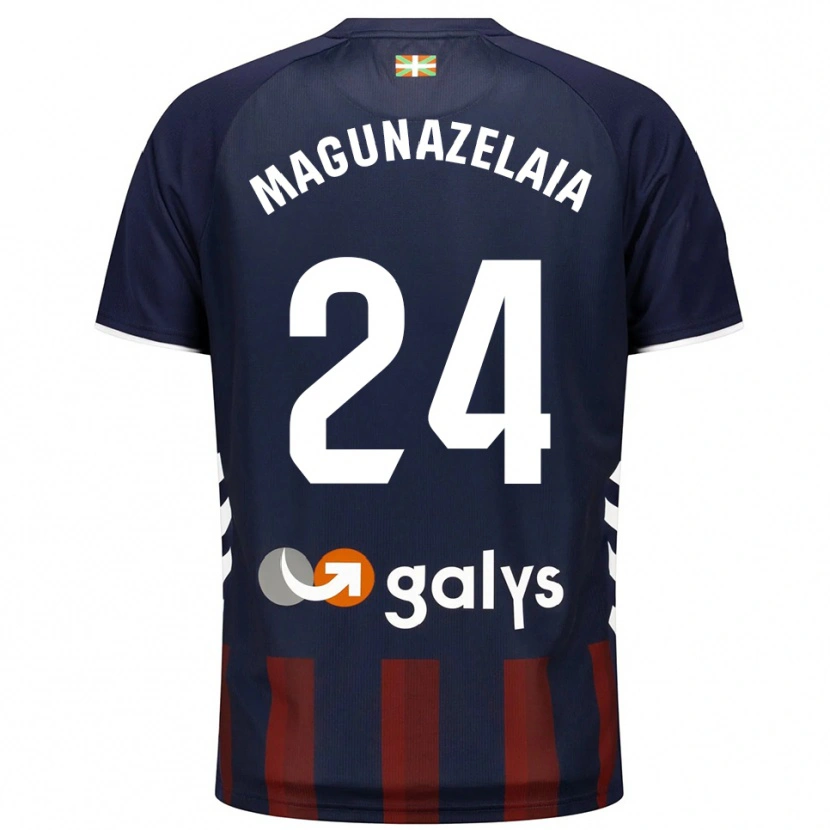 Danxen Homem Camisola Jon Magunazelaia #24 Azul Marinho Vermelho Principal 2025/26 Camisa