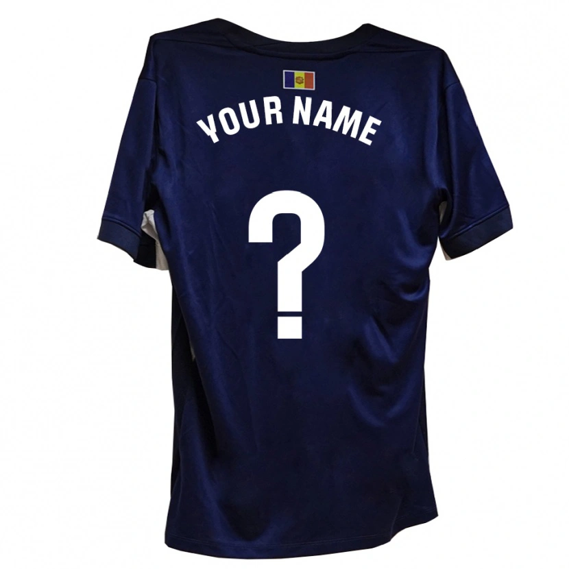 Danxen Homem Camisola Seu Nome #0 Azul Marinho Branco Principal 2025/26 Camisa