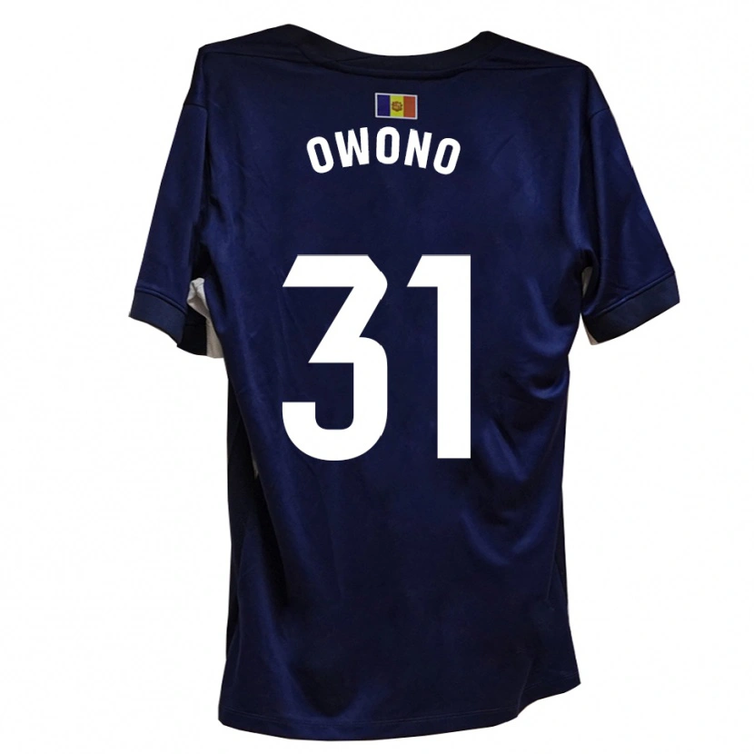 Danxen Homem Camisola Jesús Owono #31 Azul Marinho Branco Principal 2025/26 Camisa