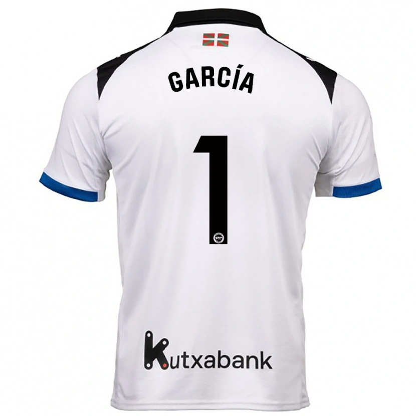 Danxen Homem Camisola Gaizka García #1 Branco Azul Alternativa 2025/26 Camisa