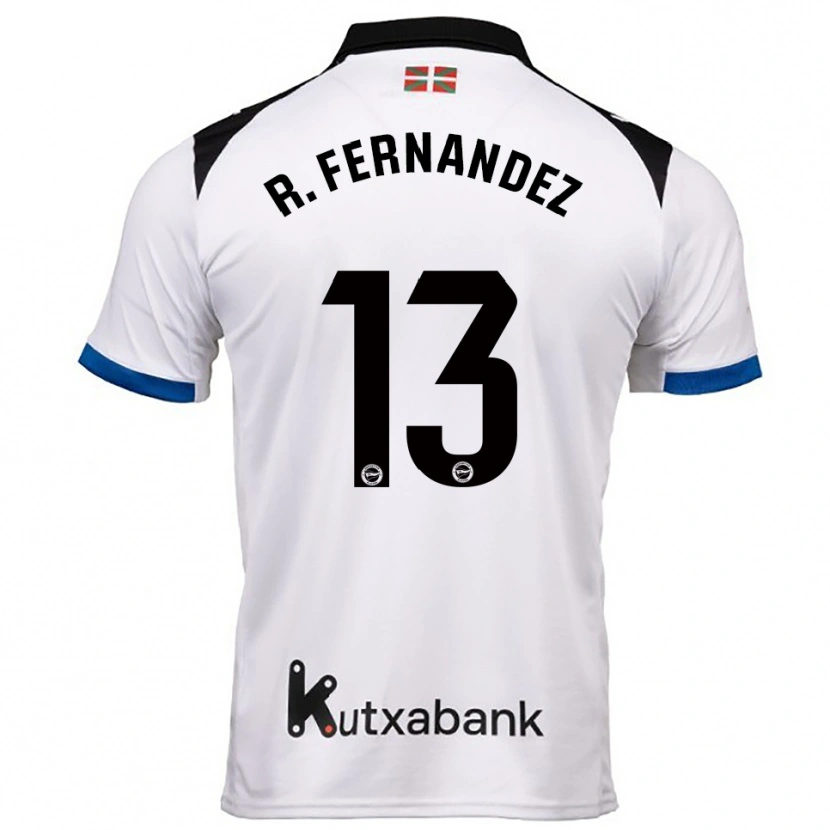 Danxen Homem Camisola Raúl Fernández #13 Branco Azul Alternativa 2025/26 Camisa