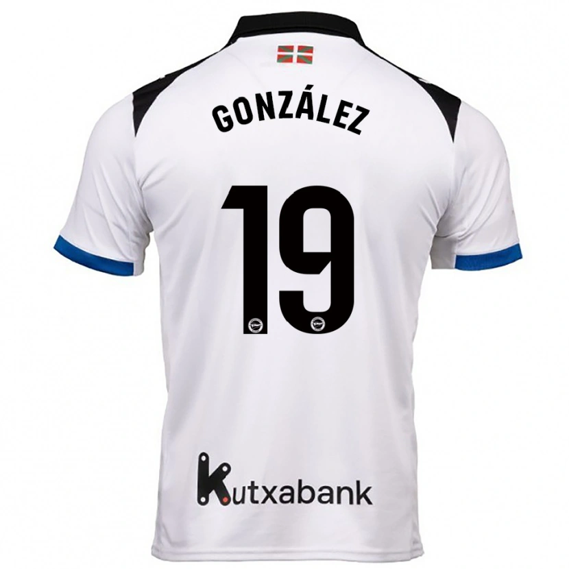 Danxen Homem Camisola Aimar González #19 Branco Azul Alternativa 2025/26 Camisa