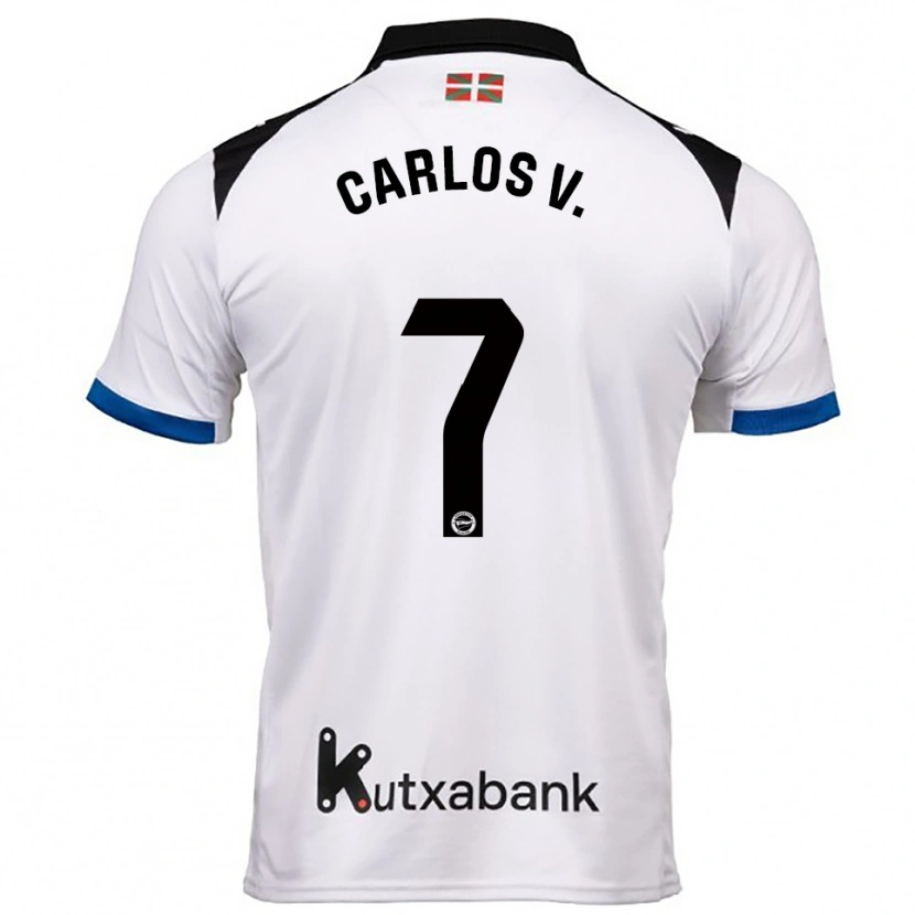 Danxen Homem Camisola Carlos Vicente #7 Branco Azul Alternativa 2025/26 Camisa