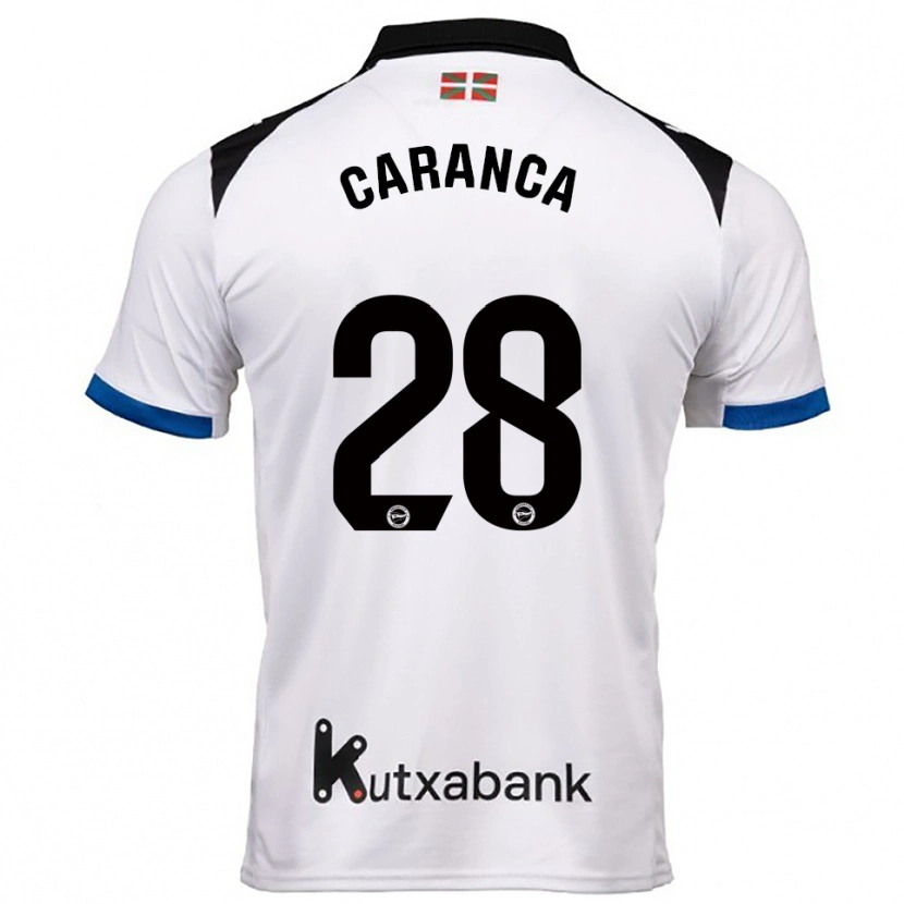Danxen Homem Camisola Sara Caranca #28 Branco Azul Alternativa 2025/26 Camisa